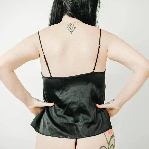 Victoria's Secret Black Silky Cami Sleep Shirt - M - Picture 4 of 5